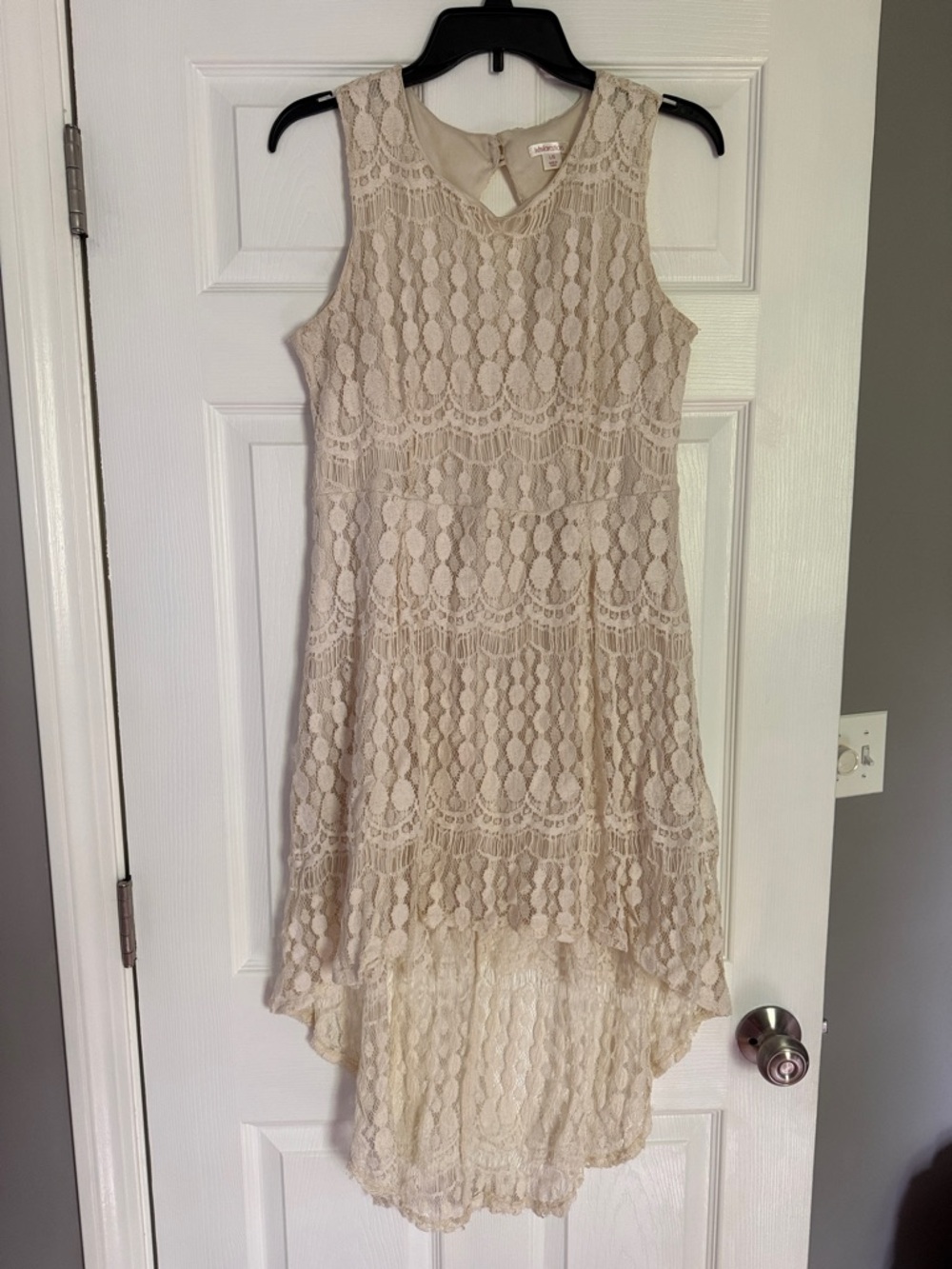 Xhilaration Cream Lace High-Low Dress